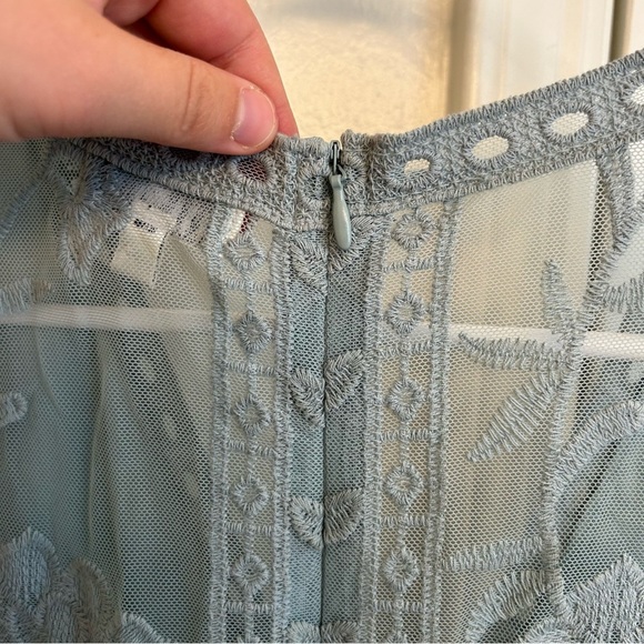 Socialite Light Blue Green Lace Romper Women’s Size Small - Picture 7 of 7